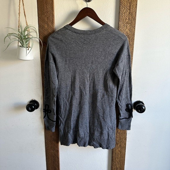 Left On Houston Vintage Style Cardigan Sweater Gray Black Women’s XS - Picture 6 of 11